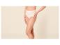 Culotte taille haute beige pour femme avec détails en dentelle