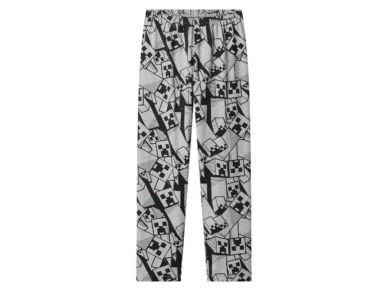 Pantalon de pyjama gris avec motif Minecraft Creeper