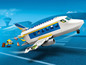 Avion LEGO Minions sur la piste.