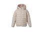 Doudoune beige clair avec capuche et fermeture éclair