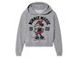 Sweat-shirt gris à capuche avec Minnie Mouse.