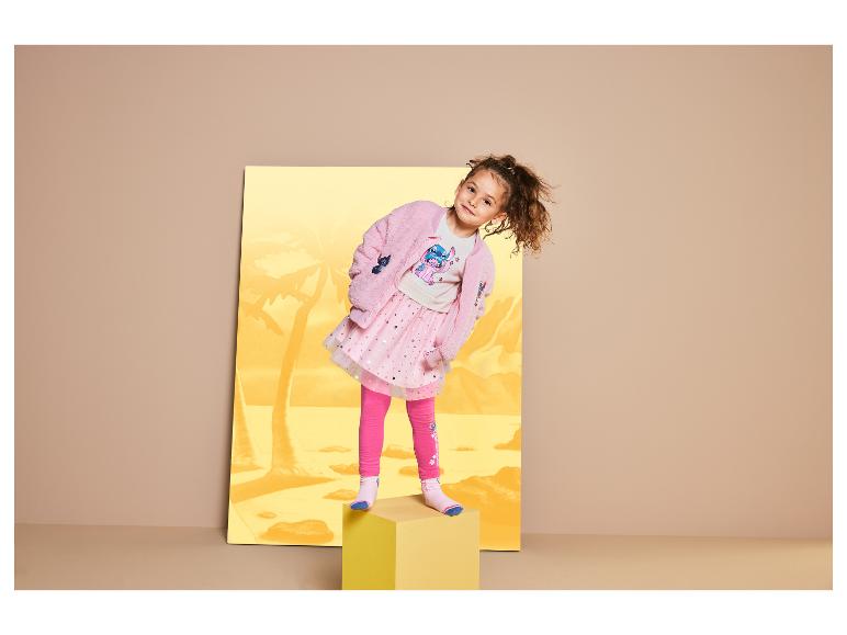 Robe en molleton LUPILU® pour fille avec jupe en tulle rose et imprimé Stitch.