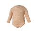 Body croisé à manches longues pour bébé, couleur beige