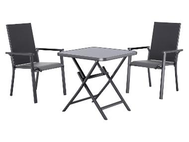LIVARNO® Table de jardin + Lot de 2 fauteuils Houston