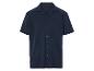 Chemise homme bleu marine à manches courtes, style décontracté.