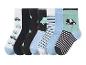 Lot de 6 paires de chaussettes enfant avec motifs voitures et rayures