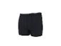 Caleçon noir pour homme avec des rayures blanches sur la ceinture.