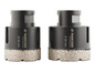 Deux couronnes de forage diamantées Parkside Performance, 45 mm et 53 mm.