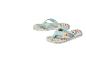 Deux tongs à motif floral et brides bleues