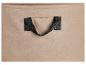 Un sac de culture en tissu beige avec des poignées noires.