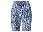 Short bleu et blanc à motif ikat avec cordon de serrage à la taille