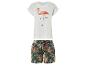 T-shirt flamingo et shorts fleuris tropicaux : ensemble estival.
