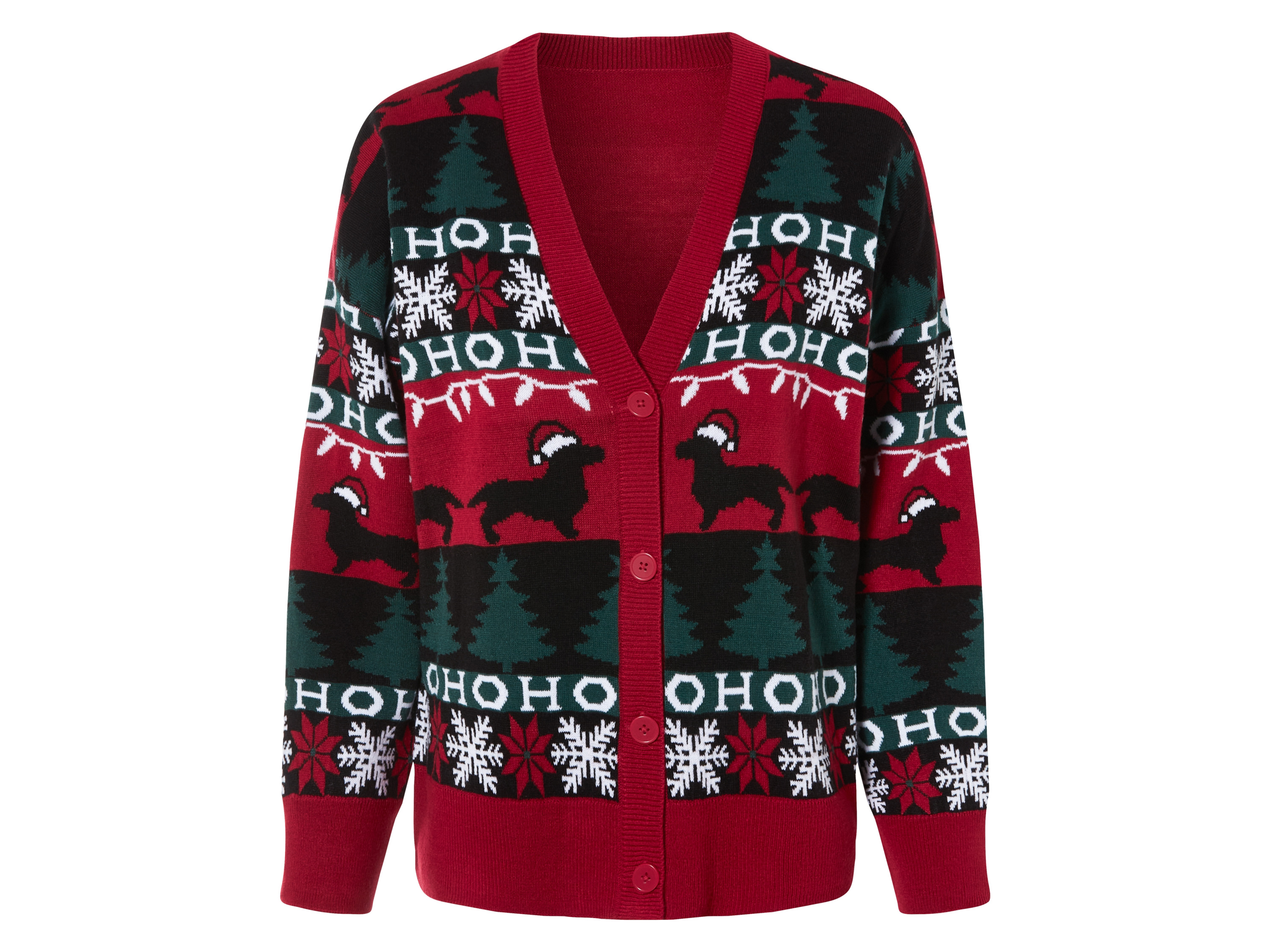 esmara® Gilet motif de noël femme (rouge, S(34/36))