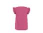 T-shirt rose fuchsia pour femme avec manches à volants, vue de dos.