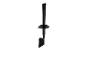 Spatule en silicone noire avec un long manche et un col rond.