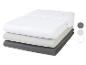 Un drap blanc, gris et gris foncé.