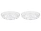 Deux plateaux rotatifs transparents pour le rangement.