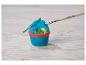 Décoration de Pâques bleue en forme de cupcake avec un pinceau