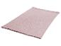 Tapis rose côtelé avec franges.