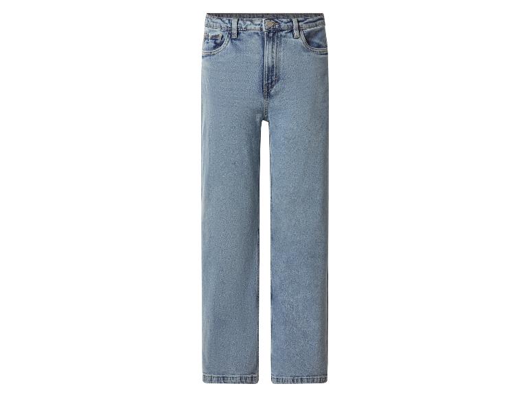 Jean droit bleu clair taille haute