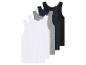 Ensemble de débardeurs : blanc, gris, bleu marine et noir.