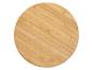 Planche ronde en bambou pour couper ou servir.