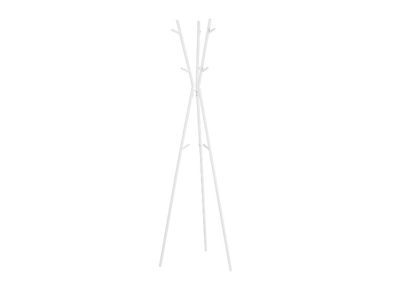 Un porte-manteau blanc au design minimaliste.