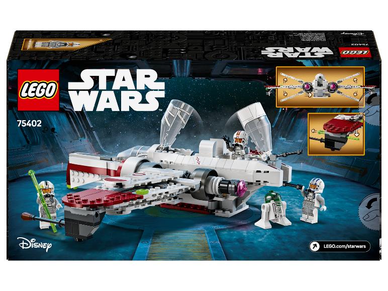 Boîte LEGO Star Wars avec vaisseau ARC-170, figurines et droïde.