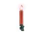 Bougie LED rouge avec pince verte