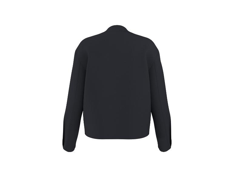 Vue arrière d'une chemise à manches longues ou d'une veste légère bleu foncé.