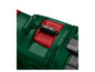 Gros plan d'une perceuse verte et rouge