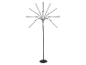 Lampadaire moderne à huit bras courbes et lumières LED.