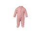 Pyjama bébé rose avec motif d'oursons, fermeture éclair sur le devant.
