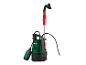 Pompe submersible avec tube télescopique réglable et interrupteur à flotteur