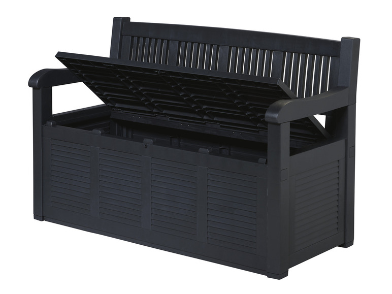 Aller en mode plein écran : LIVARNO home Banc de jardin avec coffre de rangement, 280 L, en plastique - Image 3