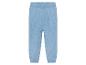 Pantalon en tricot bleu clair pour bébé.
