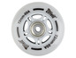 Roue de patin à roulettes blanche avec logo Crivit, 72 mm-80A.