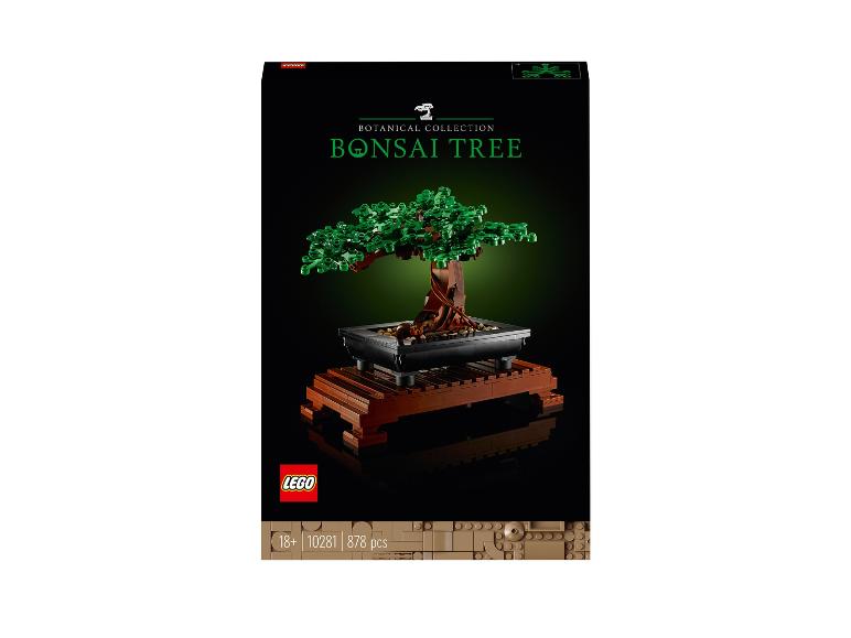 Boîte Lego avec un modèle d'arbre bonsaï