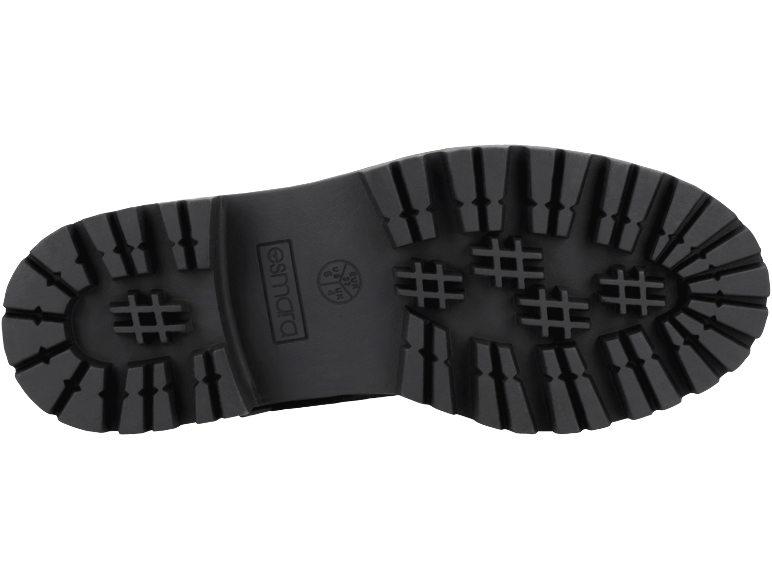 Semelle de botte noire avec relief et indications de taille EUR 37, US 6, UK 4