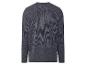 Haut tricoté à manches longues pour homme en bleu marine avec un motif subtil.
