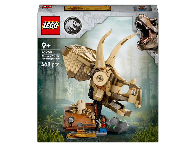 Ensemble de construction LEGO Jurassic World Crâne de Triceratops fossile de dinosaure