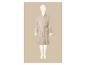 Peignoir gaufré beige sur un mannequin.