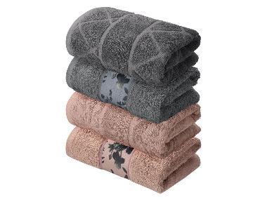 LIVARNO® Lot de 2 serviettes éponges, 50 x 100 cm