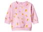 Sweat-shirt rose pour bébé à pois colorés
