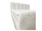 Lit boxspring blanc avec tête de lit rembourrée et matelas