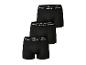 Trois paires de boxers noirs pour hommes avec logo blanc sur la ceinture