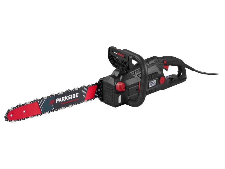 Tronçonneuse électrique Parkside Performance en noir et rouge