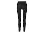 Legging noir pour femme avec texture côtelée, vue arrière.