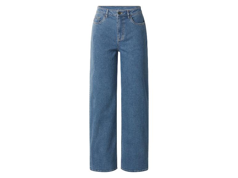 Jean bleu large à taille haute