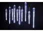 Guirlande de glaçons LED avec lumière blanche sur fond sombre